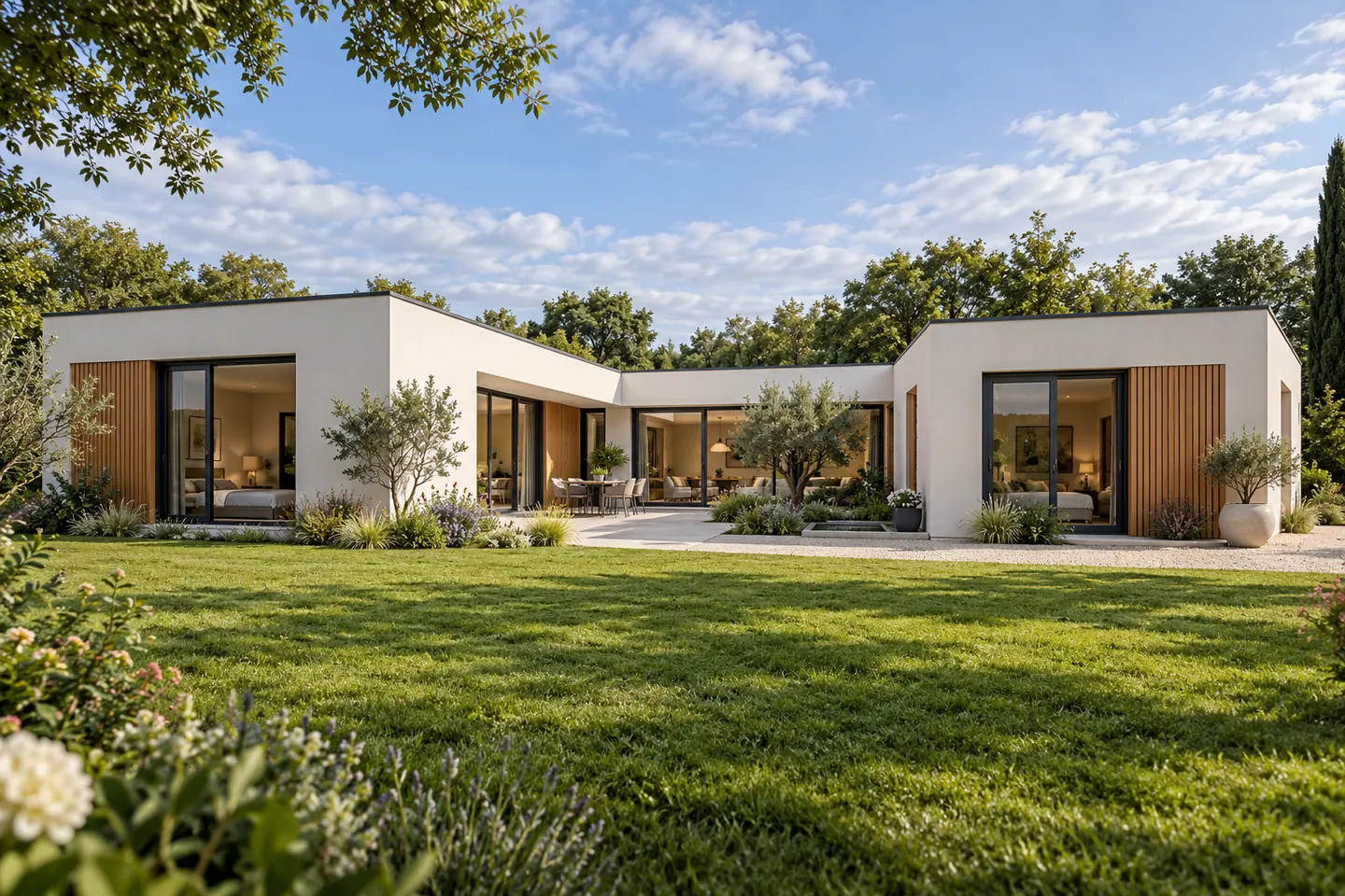 Agora 135 : concept de maison fran&ccedil;aise de plain-pied, 135 m&sup2;, 3 chambres propos&eacute;es
