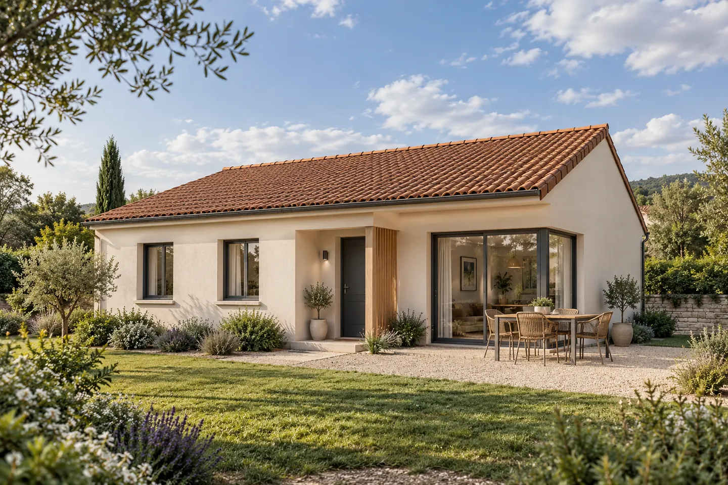 Cocon 65 : concept de maison française de plain-pied, 65 m², 2 chambres proposées