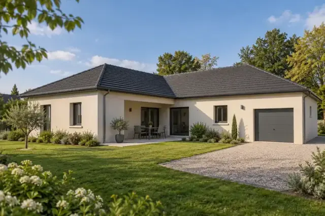 Horizon 100 : concept de maison fran&ccedil;aise de plain-pied, 100 m&sup2;, 3 chambres propos&eacute;es