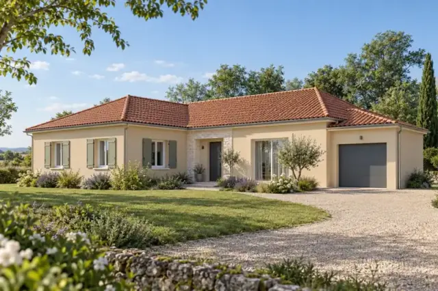 Le Clos 105 : concept de maison fran&ccedil;aise de plain-pied, 105 m&sup2;, 3 chambres propos&eacute;es